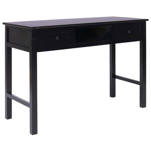 vidaXL Skrivbord svart 110x45x76 cm tr&auml;