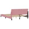 vidaXL Bed Frame without Mattress "Hanko" Pink 160x200 cm Velvet