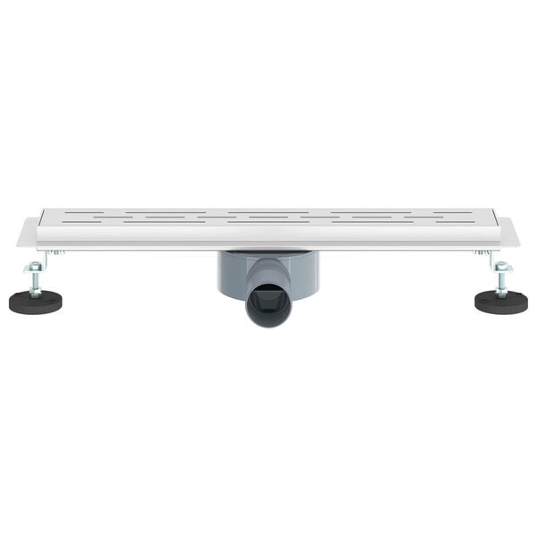 vidaXL Duschavlopp med glaslock och 360&deg; Sifon Silver 50 cm