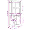 vidaXL Vitrinskåp VIKEN antracitgrå 80x40x190 cm massiv furu