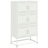 vidaXL Sk&auml;nk vit 68,5x38,5x123,5 cm st&aring;l