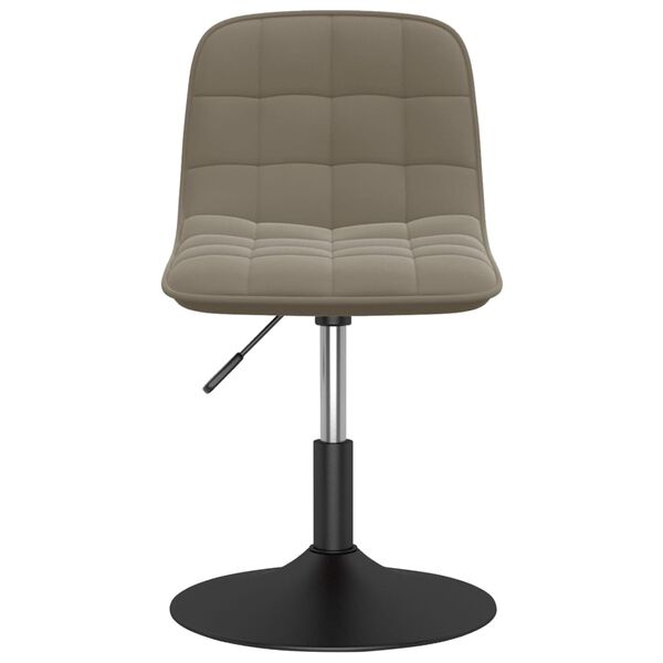 vidaXL Snurrbara matstolar 2 st ljusgr&aring; sammet