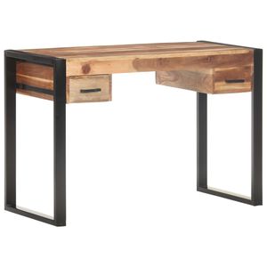 vidaXL Skrivbord 110x50x76 cm massivt tr&auml;