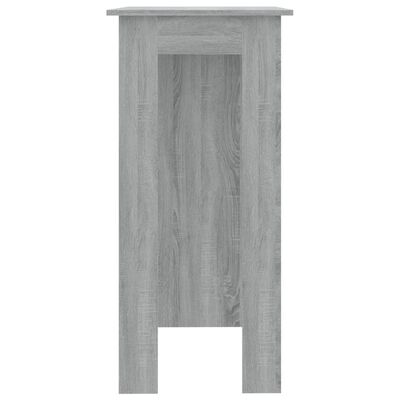 vidaXL Barbord med hylla grå 102x50x103,5 cm konstruerat trä