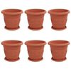 vidaXL V&auml;xtkrukor 6 st Murgr&ouml;n &Oslash; 26 x 21,5 cm Plast