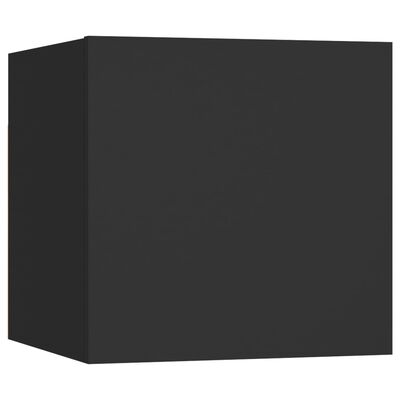 vidaXL Sängbord svart 30,5x30x30 cm konstruerat trä