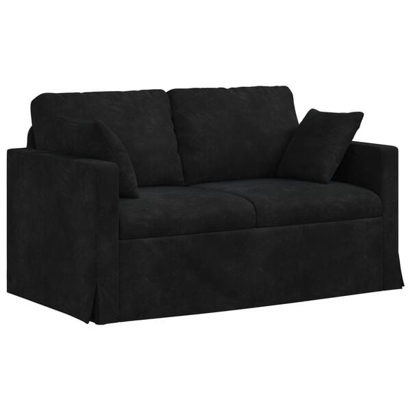 vidaXL Soffa Svart 138 x 78 x 80 cm Sammet