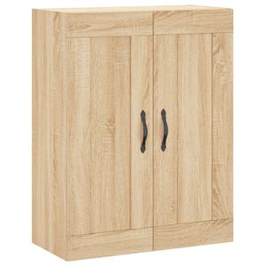 vidaXL V&auml;ggsk&aring;p sonoma-ek 69,5x34x90 cm konstruerat tr&auml;