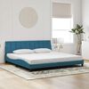 vidaXL Bed Frame without Mattress "Hanko" Blue 200x200 cm Velvet