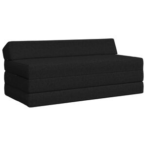 vidaXL F&auml;llbar Soffbed Svart 120 x 60 x 49 cm Tyg