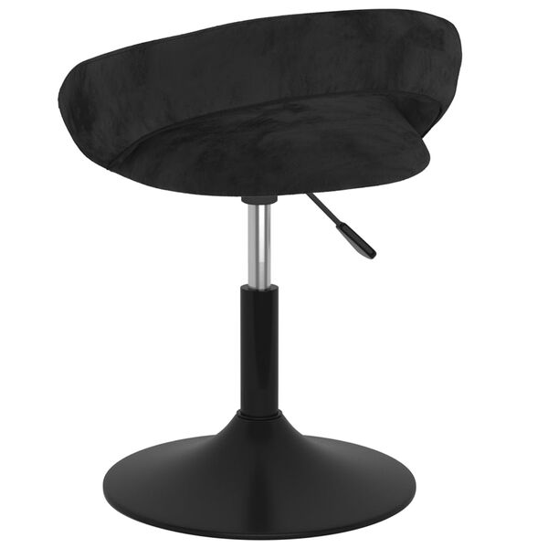 vidaXL Snurrbar matstol svart sammet