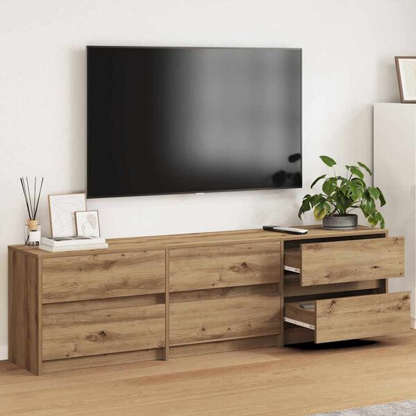 vidaXL TV Enheter 2 pcs Artisan Ek 180 x 34 x 50 cm Konstruerat tr&auml;
