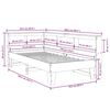 vidaXL S&auml;ng med bokhylla utan madrass 75x190cm massiv furu