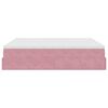 vidaXL Ottoman sängram med madrasser rosa 200x200 cm sammet