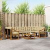 vidaXL Utomhussoffset med kudde 8 pcs Naturlig och Beige