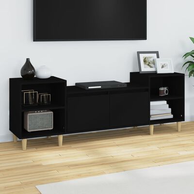 vidaXL TV-skåp svart 160x35x55 cm konstruerat trä