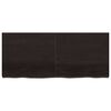vidaXL Bordsskiva mörkbrun 140x60x(2-6) cm behandlad massiv ek
