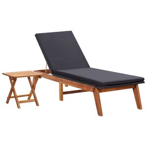 vidaXL Sols&auml;ng med bord konstrotting och massivt akaciatr&auml;