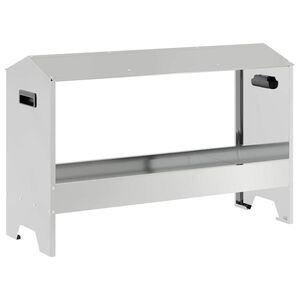 vidaXL Kycklingmatningsr&auml;nna Silver 81 x 32 x 53,5 cm