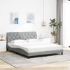 vidaXL Bed Frame without Mattress Light Grey 160x200 cm Fabric