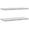 vidaXL V&auml;gghyllor 2 st 75x30 cm silver rostfritt st&aring;l
