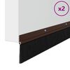 vidaXL Skruvmonterade dörrborsttätningslister 2 pcs Brun 100 cm