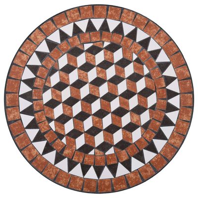 vidaXL Mosaikbord brun 60 cm keramik