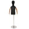 vidaXL Justerbar mannequin 120-150 cm med bas Unisex PP Svart