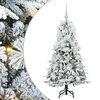 vidaXL Plast Hingad Julgran Vit 120 cm PE och PVC