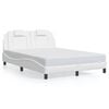 vidaXL Bed Frame "Viana" without Mattress White 140x190 cm Faux Leather