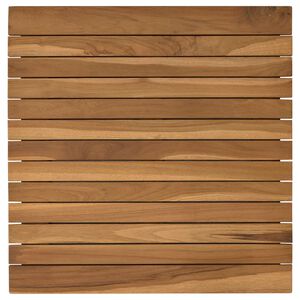 vidaXL Bordsskiva 50 x 50 x 3,5 cm Fyrkantig Massivt teaktr&auml; Naturlig
