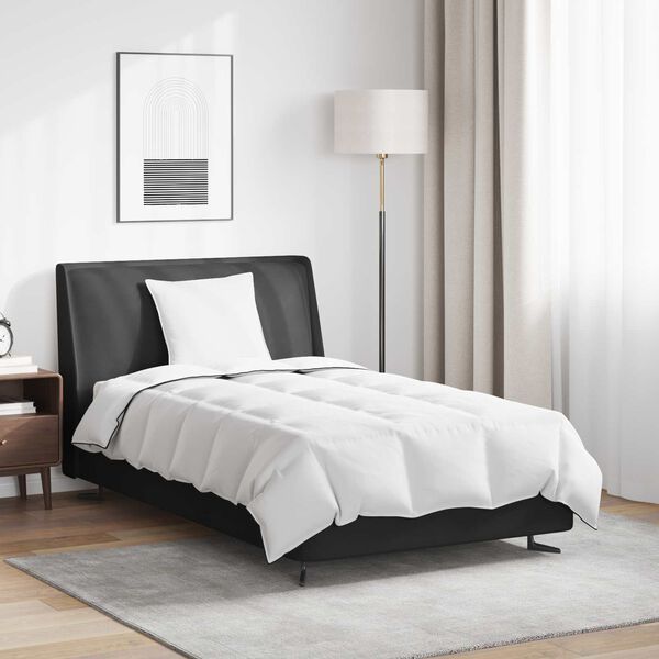 vidaXL Vinter T&auml;cke med kudde 2 pcs Vit Dunfj&auml;der