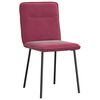 vidaXL Matstolar 2 st vinröd sammet