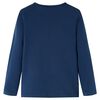 T-shirt med långa ärmar för barn marinblå 140