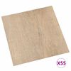 vidaXL Golvplankor 55 pcs Brun 5,11 m&sup2; PVC