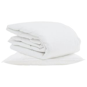 vidaXL Sommar Duvet med kudde 2 st Vit Dunfj&auml;der