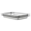 vidaXL Gastronormkantiner 4 st GN 1/1 40 mm rostfritt st&aring;l