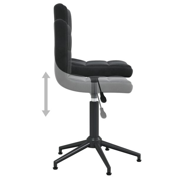 vidaXL Snurrbar matstol svart sammet