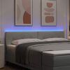 vidaXL LED huvuddyna med LED -remsljus Ljusgr&aring; 180 cm Polyester