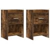 vidaXL S&auml;ngbord 2 pcs R&ouml;kt ek 40 x 30 x 60 cm Konstruerat tr&auml;