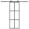 vidaXL Skjutd&ouml;rr med beslagset ESG glas och aluminium 76x205 cm