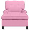 vidaXL Chaise Lounge med kudde Rosa 91 x 157 x 91 cm tyg
