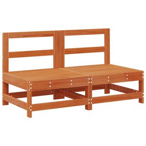 vidaXL Tr&auml;dg&aring;rd Mittensoffa Massivt furu VaxBrun 124 x 62 x 70,5 cm