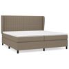 vidaXL Rams&auml;ng med madrass taupe 200x200 cm tyg