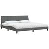 vidaXL Bed with Mattress "Hanko" Dark Grey 200x200 cm Fabric