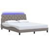 vidaXL Bed Frame with LED without Mattress Taupe 160x200 cm Fabric