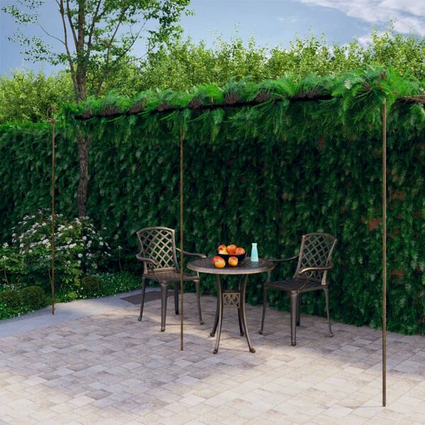 vidaXL Pergola antikbrun 6x3x2,5 m järn