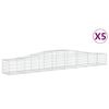 vidaXL Gabioner b&aring;gformade 5 st 400x50x40/60 cm galvaniserat j&auml;rn