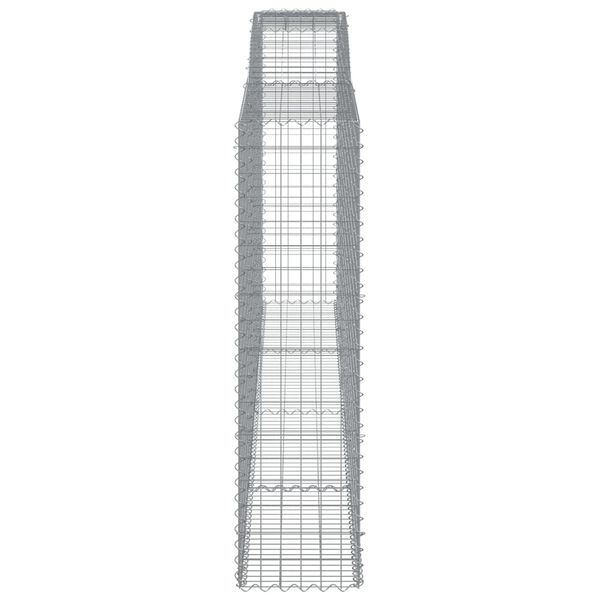 vidaXL Gabion b&aring;gformad 400x50x180/200 cm galvaniserat j&auml;rn