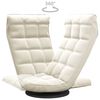 vidaXL Snurrbar golvstol gräddvit sammet